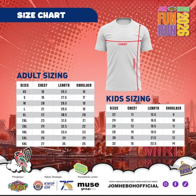 T-Shirt Size Chart