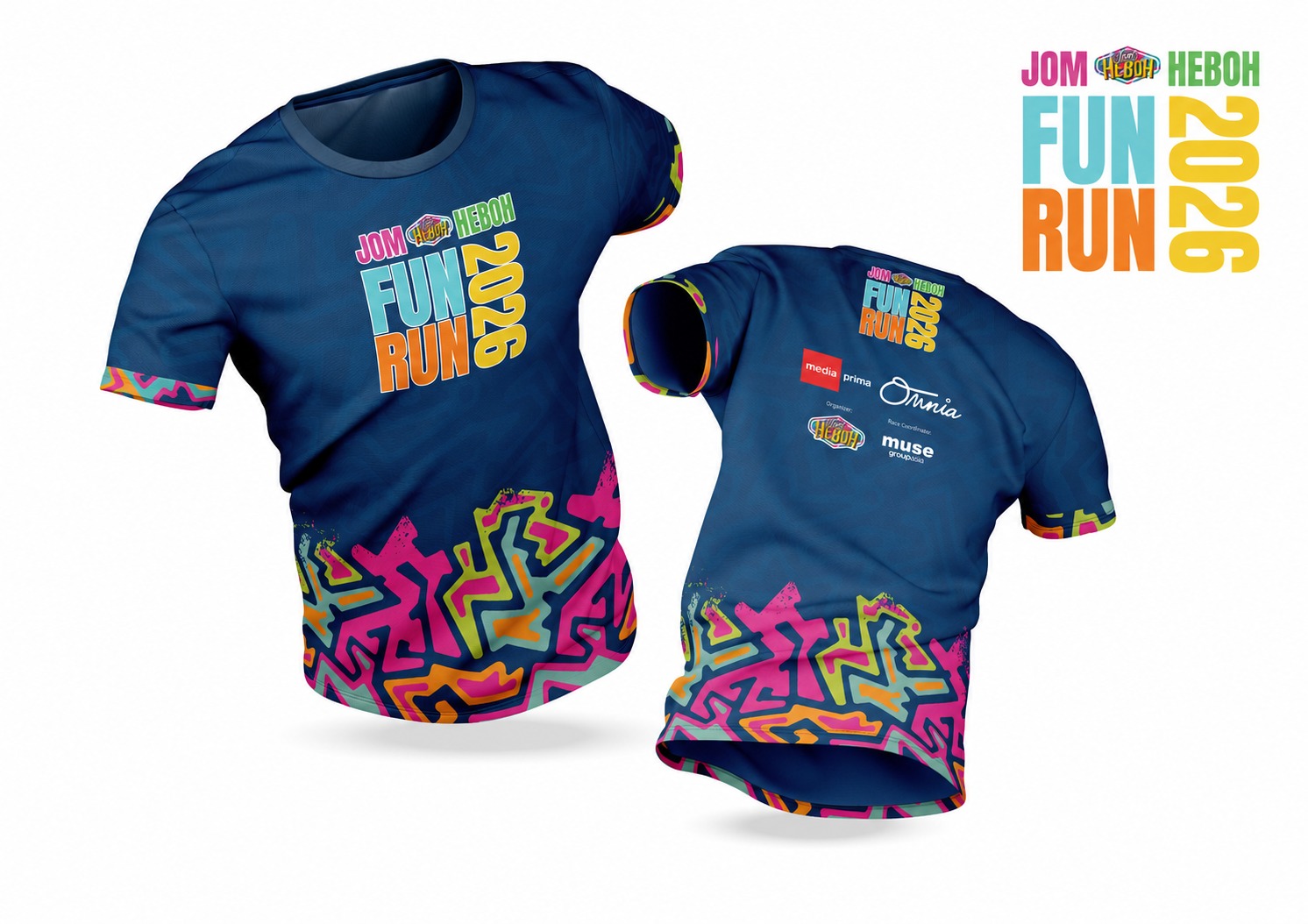 Jom Heboh Fun Run (Additional Tshirt) Dark Blue